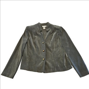 Women's Miss Dorby Vintage Olive Green Blazer Jacket Size 12